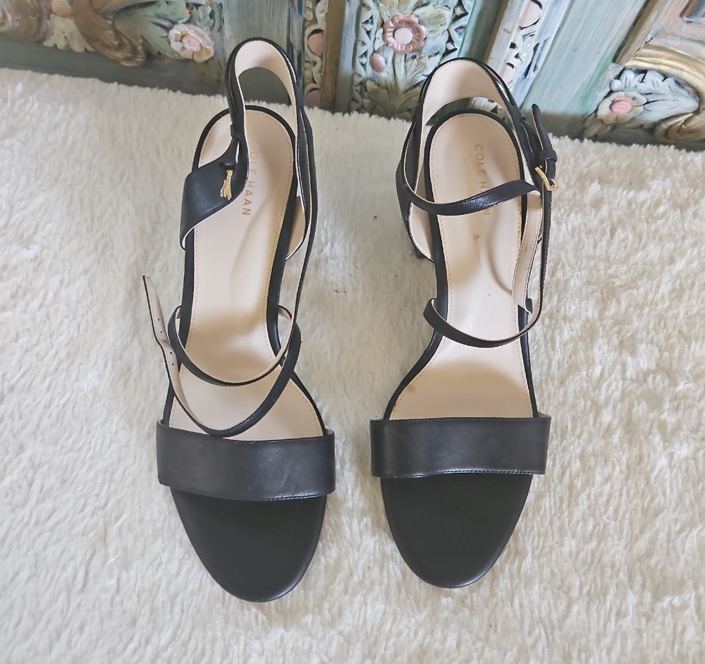 Cole Haan Black Strappy Sandals